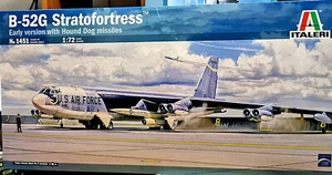Boeing B-52G Stratofortrtress Early Version Hound Dog - Italeri Kit 1:72 - 1451 - Foto 1 di 8