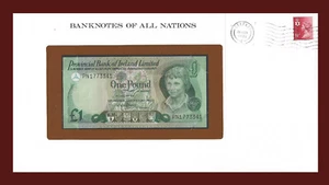 1979 Northern Ireland Banknote Of All Nations 1 Pound Franklin Mint GEM Unc B-54 - Picture 1 of 2