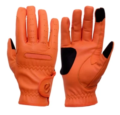 eGlove eQUEST GripPro Leder - hochwertige Reithandschuhe - orange