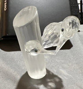 SWAROVSKI "SHARING" THE WOODPECKERS CRYSTAL FIGURINE 1988 EDITION, AUSTRIA - Picture 1 of 9