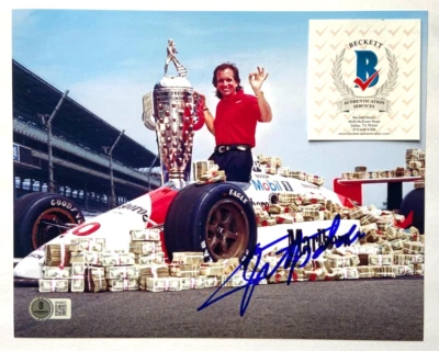 EMERSON FITTIPALDI SIGNED 8X10 PHOTO FORMULA ONE 1 INDIANAPOLIS 500 INDY BAS B - Image 1 of 2