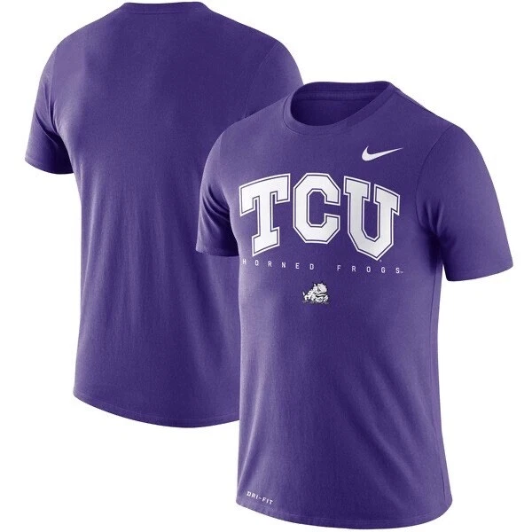 NIKE TCU HORNED FROGS NCAA PURPLE FACILITY DRI-FIT MEN SHIRT NEW - Image 1 of 1