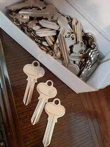 Blank key SE1 Sliver Color Brass Finish (Pack of 50 ) - Picture 1 of 2