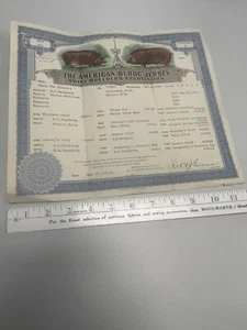 1930 American Duroc-Jersey Swine Breeders Association Old Vtg Pig Breeding Cert. - Picture 1 of 13