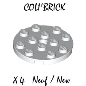 Lego 60474 - 4x Plate round 4x4 with hole - Blanc White - lot kg NEW NEUF - Imagen 1 de 1