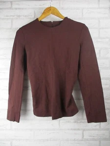 Cos womens top blouse maroon 34, 6 long sleeve crew neck - Picture 1 of 10