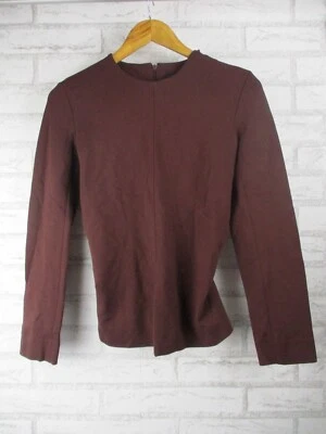 Cos womens top blouse maroon 34, 6 long sleeve crew neck - Image 1 of 4