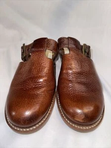 Rare Dr Martens Women’s Sz 8 Slide Mule Clog Wooden Sole Needs Polish - Picture 1 of 11