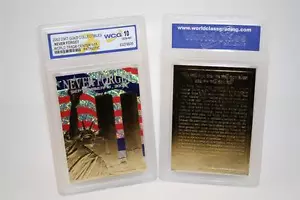 Tarjeta dorada 2002 del World Trade Center 9/11 aniversario grado patriótico gema como nueva 10 - Imagen 1 de 1