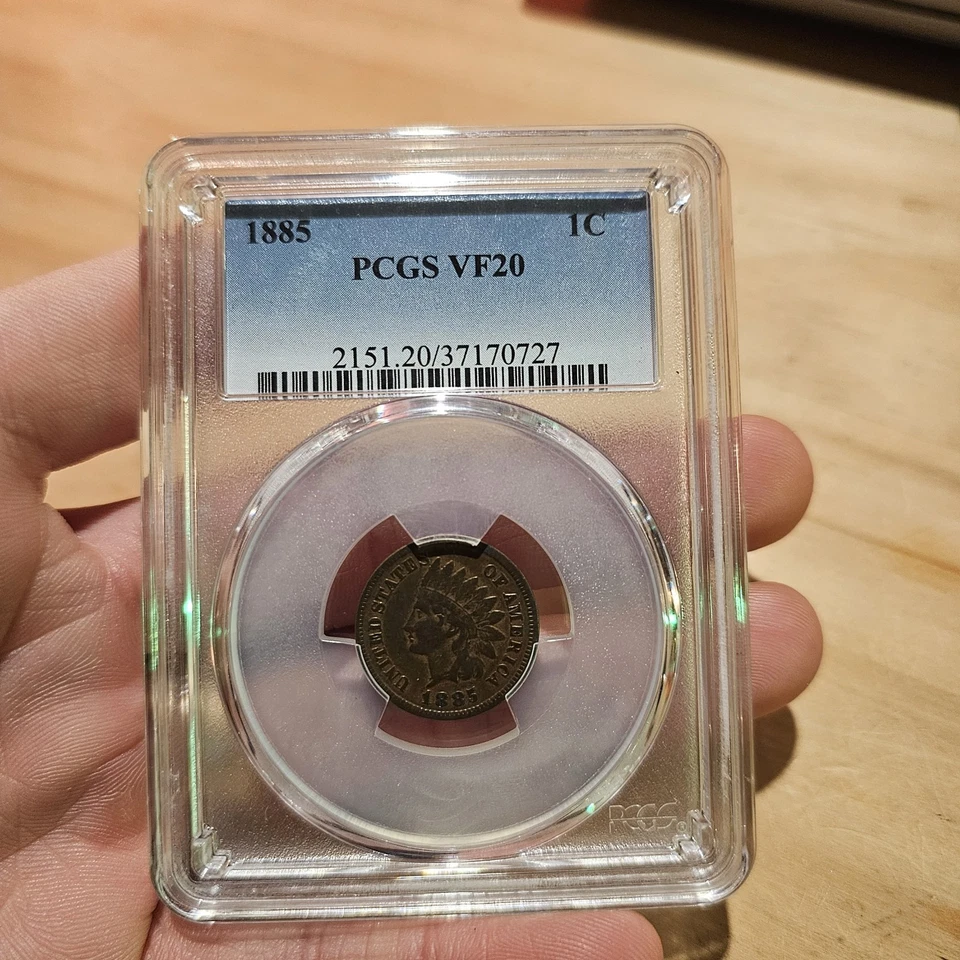 1885 Indian Head Cent Penny PCGS VF20 Very Fine - Image 1 of 4