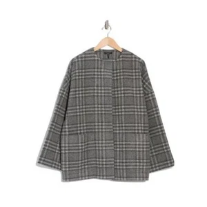 Rag & Bone Poppy Coat In Grey Plaid size medium (New) - Picture 1 of 5