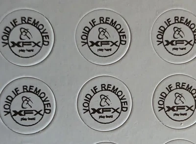 XFX "WARRANTY VOID IF REMOVED" 6mm round tamper proof sticker for XFX Products