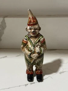 Antique 1900's AC. Williams Cast Iron Clown Jester Still Penny Cent Bank - Picture 1 of 10