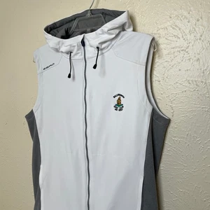 Zero Restriction Vest Mens S White Hooded Full Zip Ballybunion Golf Club 1893 - Picture 1 of 16