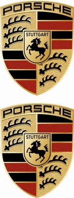 Porsche Original Aufkleber Sticker Logo 2X 46m x 60mm Auto-Tuning Styling Wappen - Bild 1 von 2