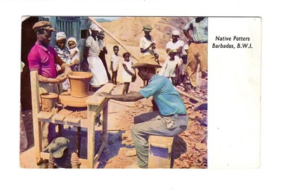 H694 Barbados - Alfareros nativos / Cerámica - Postal usada en Canadá - Foto 1 de 2