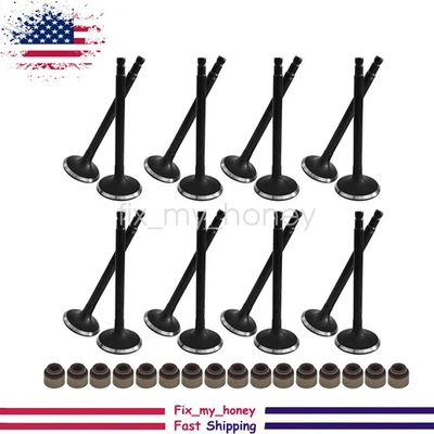 Exhaust Intake Valves & Valve Seals Set For 98-04 Nissan Frontier Altima 2.4L US Foto 1 de 4