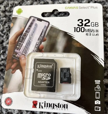 Kingston Canvas Select Plus Micro SD Card 32GB, 64GB, 128 GB, 256GB - Image 1 of 2