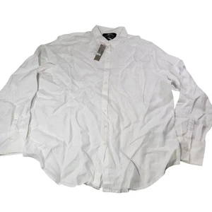 J.Crew Damen Baird McNutt Garcon weiß irisches Leinen Button-Down Hemd 14T - Bild 1 von 7