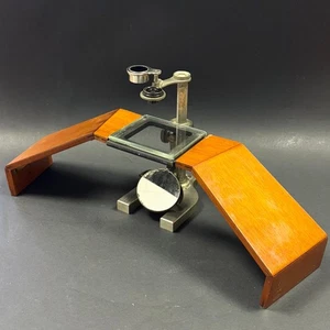 antique BAUSCH & LOMB MICROSCOPE Dissecting Botanical WOODEN ARMS zeiss leitz - Bild 1 von 24