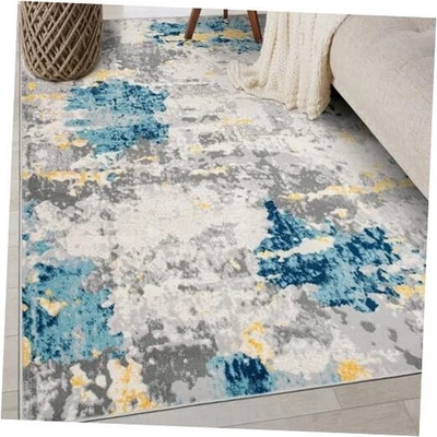  Sky Collection Transitional Abstract Area Rug, Carpet with Jute Backing for  - Image 1 of 4