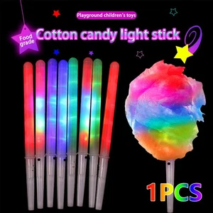 Glowing Floss Luminescent LED Flashing Marshmallow Light Sticks Sugar Free beLsl - Picture 1 of 11