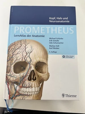 PROMETHEUS Kopf, Hals und Neuroanatomie LernAtlas Anatomie Schünke (u. a.) 2022 - Bild 1 von 3