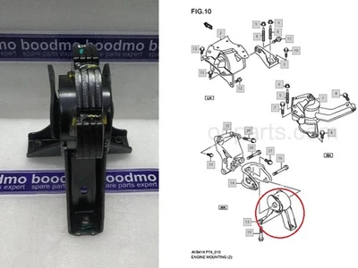 Engine Mounting Rear Right Hand for Suzuki CIAZ on K14B Engine - 11710M79M11 - Image 1 of 3