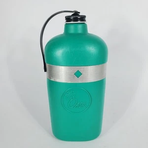 VTG Green Oasis Kwencher 1 Quart Canteen Belt Clip Water Bottle Lid w Strap Camp - Picture 1 of 9