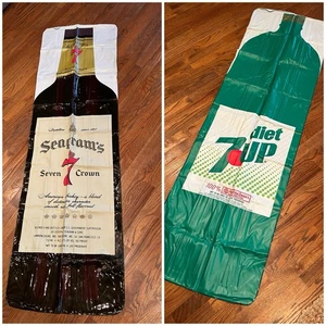 Seagramme 7 und 7 UP Werbung Vinyl Pool Schwimmer Vintage - Bild 1 von 4