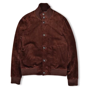 Reiss Suede Harrington Jacket Espresso Brown - Large - Picture 1 of 19