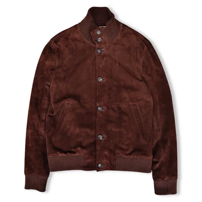Reiss Suede Harrington Jacket Espresso Brown - Large - Image 1 of 4