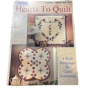 Herzen zum Quilt Faltblatt Freizeit Kunst 4 Wandbehänge Carol Armstrong - Bild 1 von 2