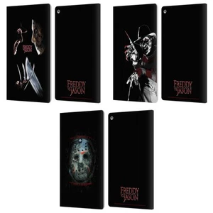 OFFICIAL FREDDY VS. JASON GRAPHICS LEATHER BOOK WALLET CASE FOR AMAZON FIRE - Picture 1 of 9