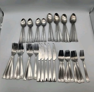 Corelle Coordinates Flatware Set 46 Pieces Lot Stainless Fork Spon Knife - Picture 1 of 6