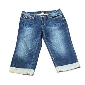 Jeans donna Seven 7 blu con polsini cropped taglia 8 - Foto 1 di 8