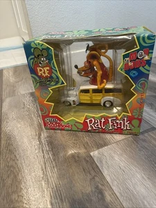 Rat Fink Mod Rods Diecast Car W/ Figure 1940 Ford Woody 1:24 Scale Ed Roth ERTL - Picture 1 of 7