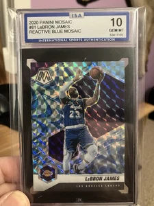 2020 Mosaic LeBron James Reactive Blue Prizm ISA Gem Mint 10 - Color Match - Picture 1 of 2