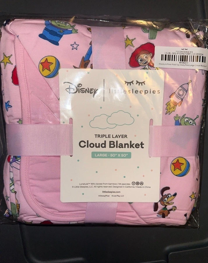 Little Sleepies Nuevo en Caja Disney Pixar Rosa Toy Story Estrellas Manta Nube Grande Foto 1 de 1