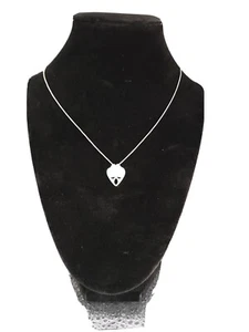 Sterling Silver Holy Heart bigger  on 18 inch box chain 925 sterling  - Picture 1 of 4