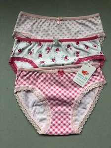 Lucky & Me Lily Girls Underwear, Organic Cotton Tagless Briefs, 3 Pack, 4/5 NEW - Picture 1 of 9
