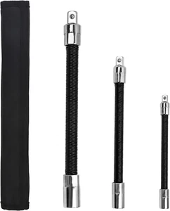 SWANLAKE 3-PIECE Flexible Socket Extension Bar Set 1/2" 1/4" 3/8" Shaft Drive 10 - Picture 1 of 12