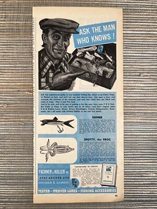 Pachner & Koller Fishing Accessories Rubber Lures Chicago 1946 Vintage Print Ad - Picture 1 of 1