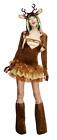 Smiffys Fever Reindeer Costume, Tutu Dress, Brown (Size M)