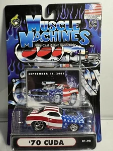 Muscle Machines 1970 Plymouth Cuda Stars and Stripes - Picture 1 of 1