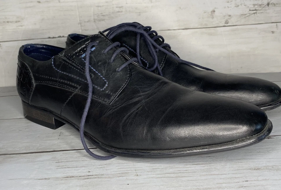 Zapatos para hombre Bugatti talla 42 zapatos de encaje negro #42 311-18801-1000 1000 Foto 1 de 4