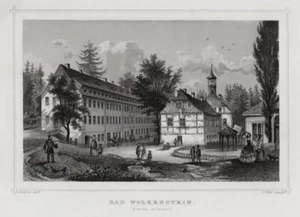 Bad Wolkenstein an der Zschopau. Original Stahlstich, Heß um 1860 - Bild 1 von 2