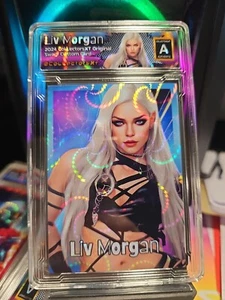 Liv Morgan WWE Sky Blue Cracked Ice Custom Card ACEO  - Picture 1 of 2