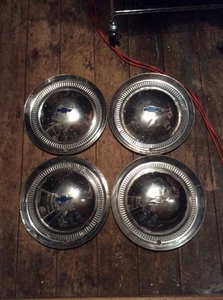 1953 Early Corvette And Chevy 15" Hubcaps - Picture 1 of 2