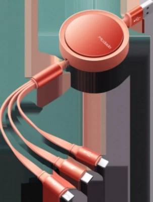 New Multi core three in one scalable USB fast charging cable for iPhone/Samsung - Image 1 of 4